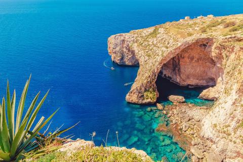 Blue caves in Malta