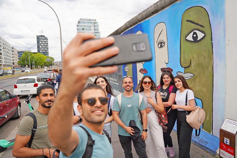 Students in the streets of Berlin